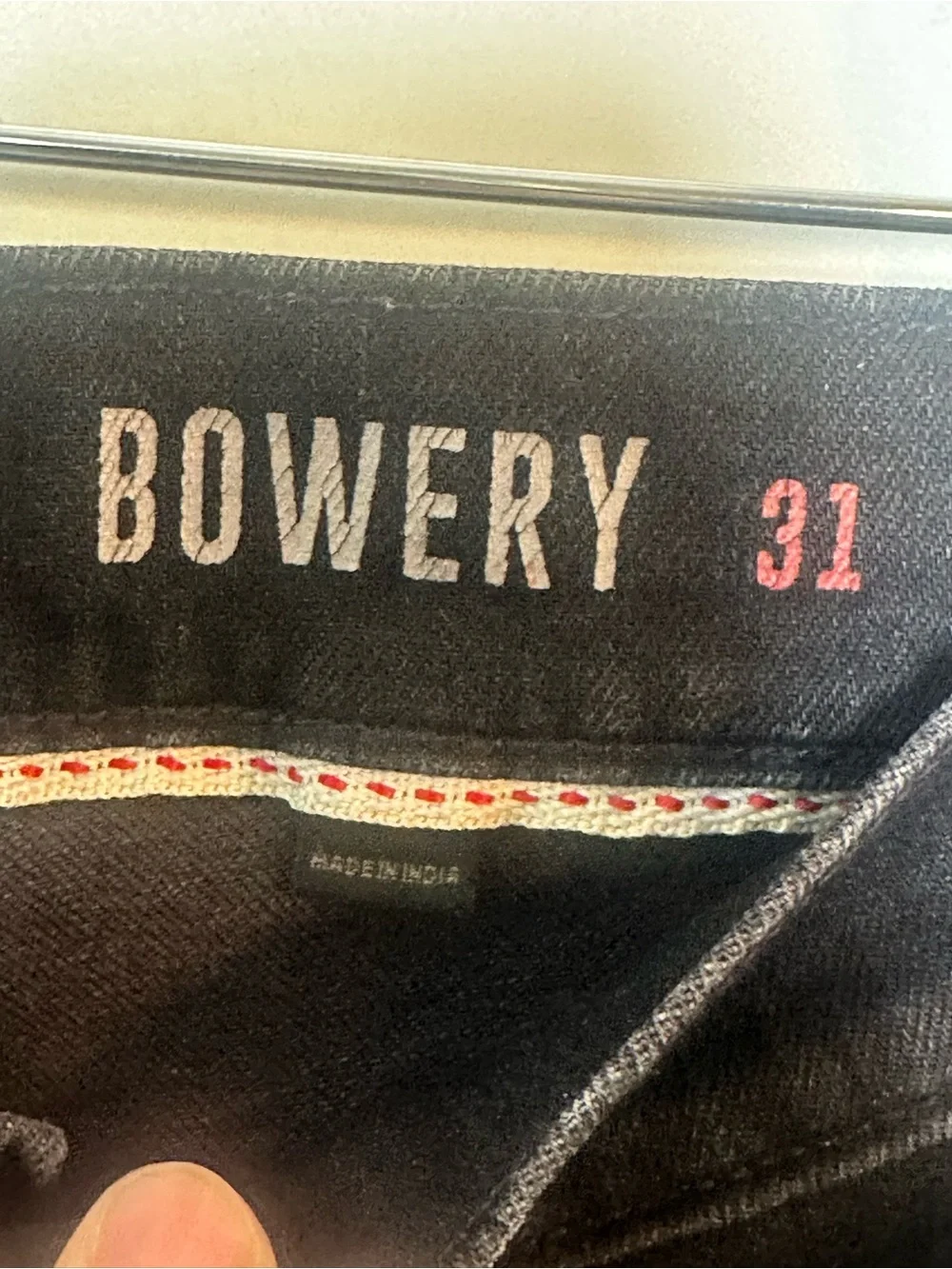 John Varvatos Bowery Slim Straight Studded Black Jeans, Size 31 - Picture 4 of 8